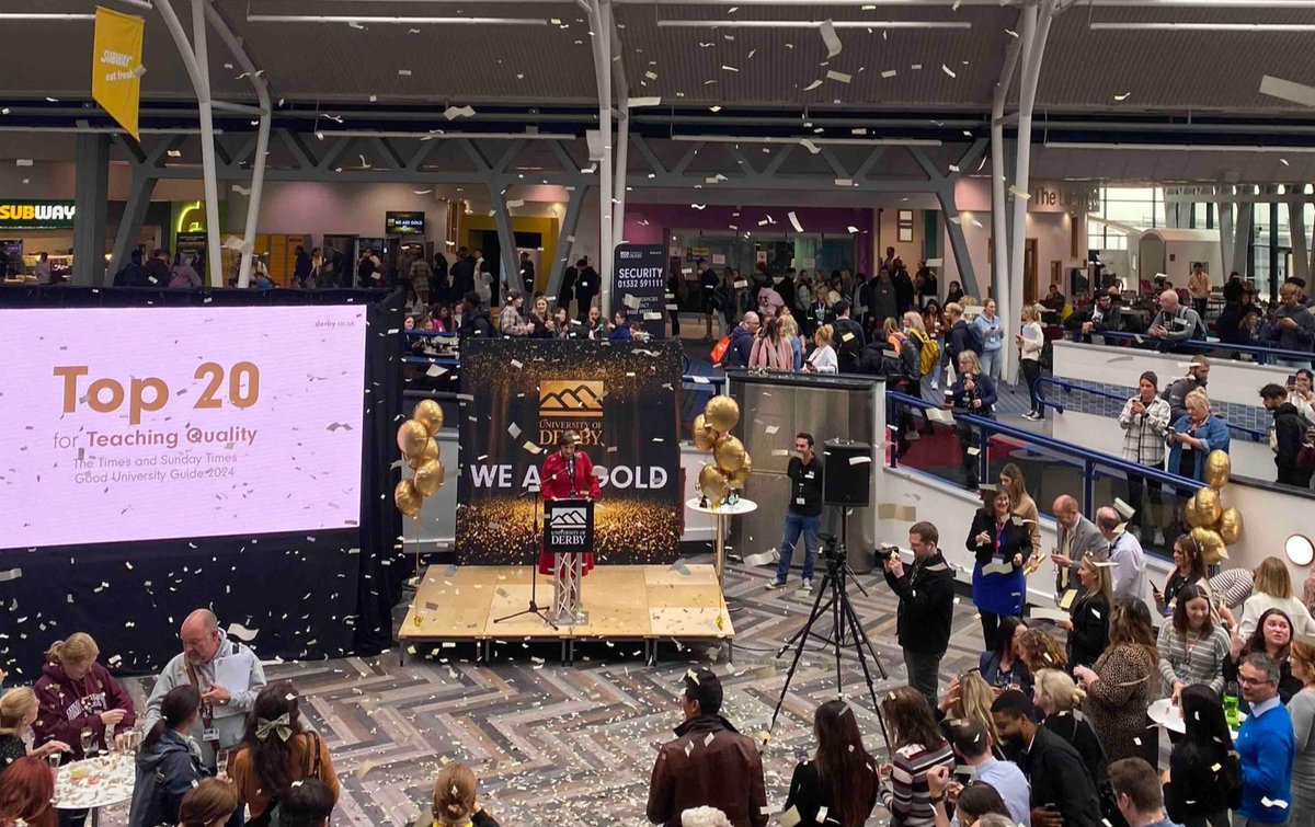 Rated Top 5 for Employability and Course Quality, you can expect a gold-standard education at #DerbyUni that will give you the skills needed to make an impact.⭐

Discover our available courses and start your career journey with us through #Clearing. 👉 ow.ly/Avfb50SvIRy