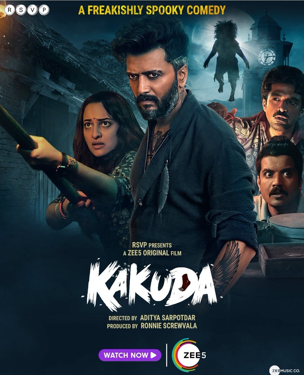 HiteshKumar2112's tweet image. Movie:  #KakudaOnZee5
Rating : ⭐⭐⭐🌟3.5 /5
#Review  Its a Perfect horror -comedy movie . @Riteishd your act was brilliant .one time watch with family .
Good entertaining , suspense &amp;amp; horror comedy. All cast performance was good . 
#Kakuda #KakudaReview #SonakshiSinha #Zee5
