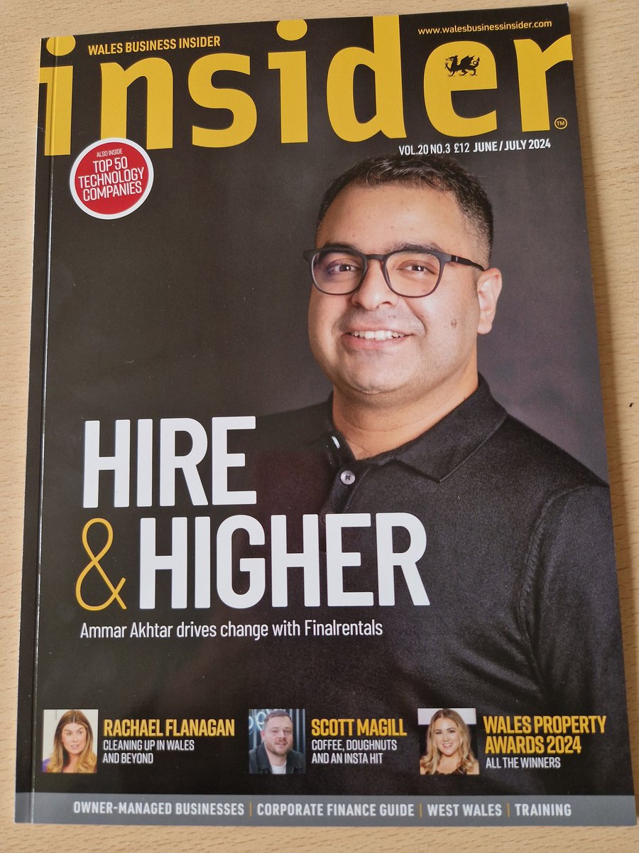 Douglas Friedli WBI (@douglasinsider) on Twitter photo The June/July edition of Wales Business Insider is out, featuring <a href="/AmmarAkhtar/">Ammar Akhtar</a> of <a href="/finalrentals/">Finalrentals</a> , Tech 50 list, owner managed businesses, <a href="/RachFlanagan/">RachaelFlanagan</a> , training tips, <a href="/PuffinProduce/">Puffin Produce Ltd</a> , <a href="/WhoCultCoffee/">Who Cult Coffee + Donuts</a> , cororate finance guide & more
insidermedia.com/wales The June/July edition of Wales Business Insider is out, featuring <a href="/AmmarAkhtar/">Ammar Akhtar</a> of <a href="/finalrentals/">Finalrentals</a> , Tech 50 list, owner managed businesses, <a href="/RachFlanagan/">RachaelFlanagan</a> , training tips, <a href="/PuffinProduce/">Puffin Produce Ltd</a> , <a href="/WhoCultCoffee/">Who Cult Coffee + Donuts</a> , cororate finance guide & more
insidermedia.com/wales