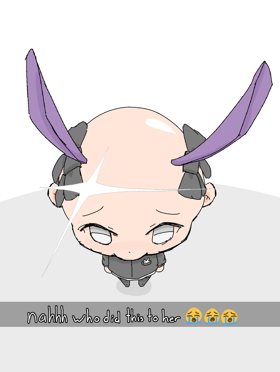 lzcupcake's tweet photo. who stole her hair 😭 https://t.co/XIHF378nfS