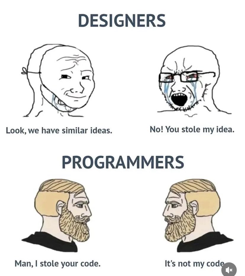 Difference between Designers and Programmers 😂😂