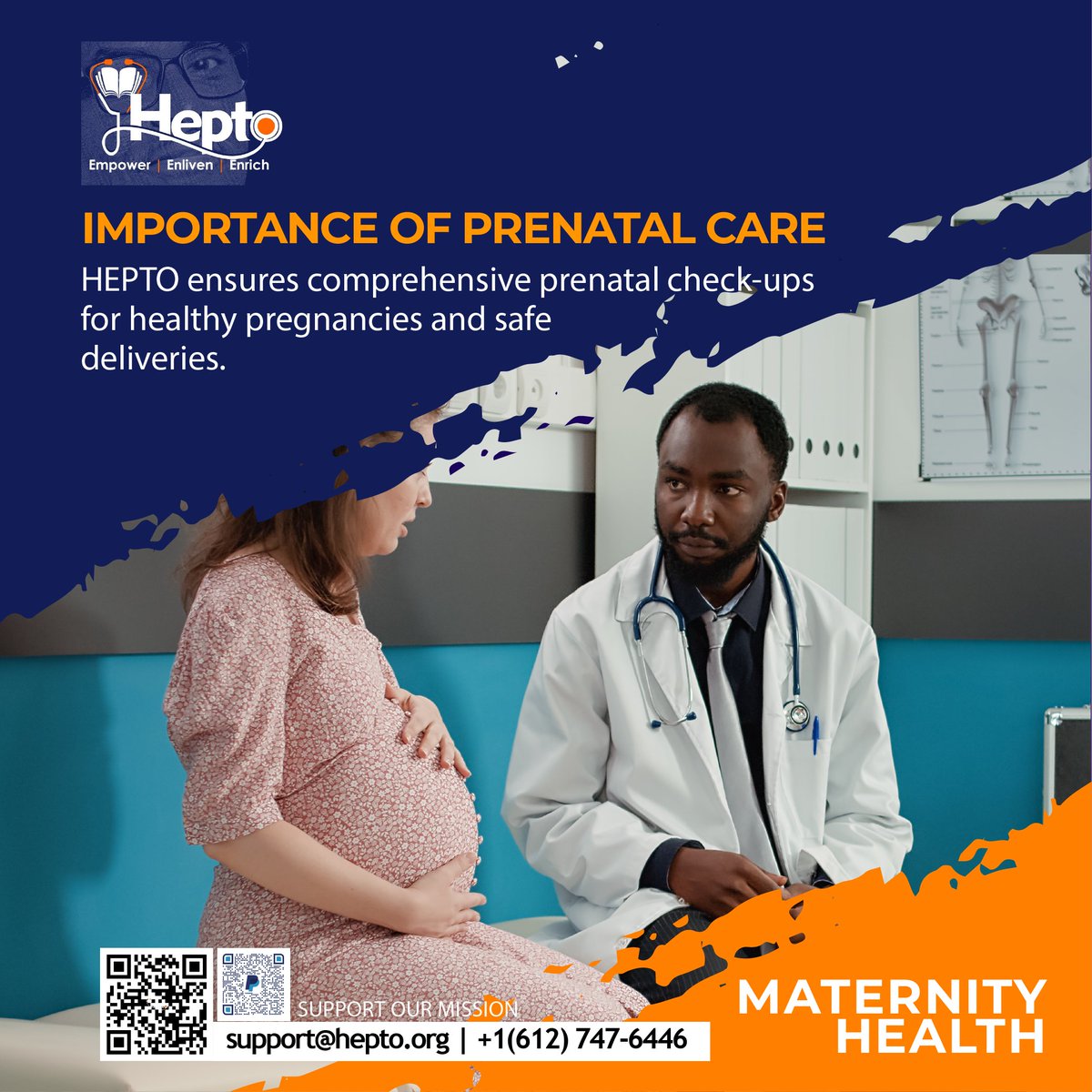 HeptoOrg's tweet photo. Maternity Health: Prenatal Care
HEPTO educates and promotes comprehensive prenatal check-ups for healthy pregnancies and safe deliveries. https://t.co/IVN7E46hyt
