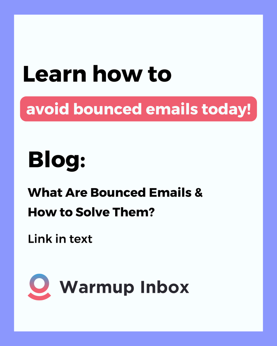 Bounced Emails are bad news for your sender reputation and email campaign success!

Learn how to avoid the pitfalls today! 
warmupinbox.com/post/bounced-e…

#EmailMarketing #BouncedEmails #EmailDeliverability