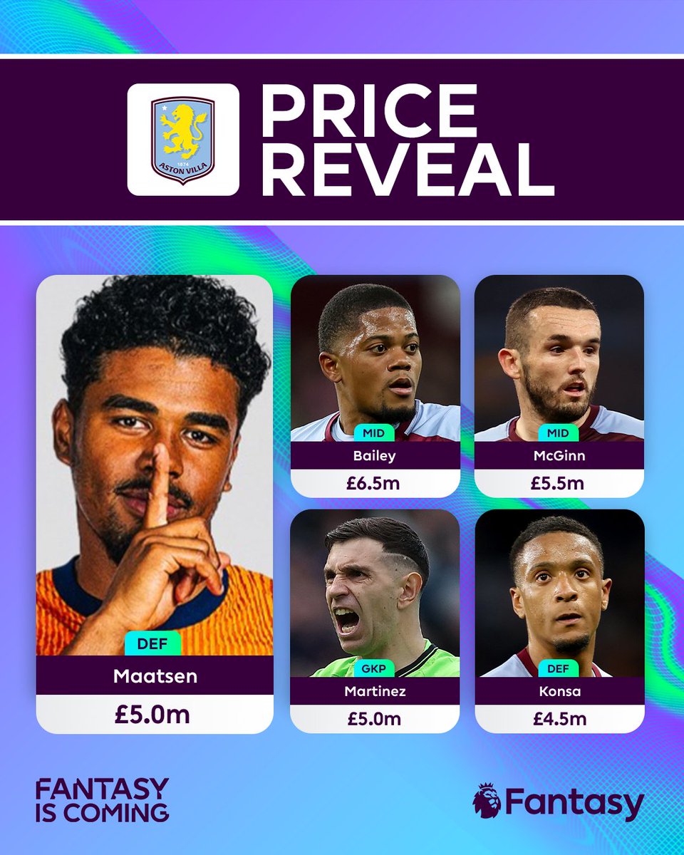 AVFCOfficial's tweet photo. Options for 2024/25. 👀

Who will make your @OfficialFPL team? 🤔 https://t.co/akK2ZrQvqV