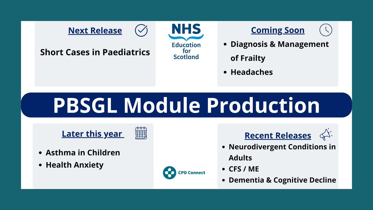 ***New PBSGL Module Update***    

We are pleased to announce that our next module on Short Cases in Paediatrics will be available to all members next week.

You can also see what’s coming soon and some future modules for later in the year.