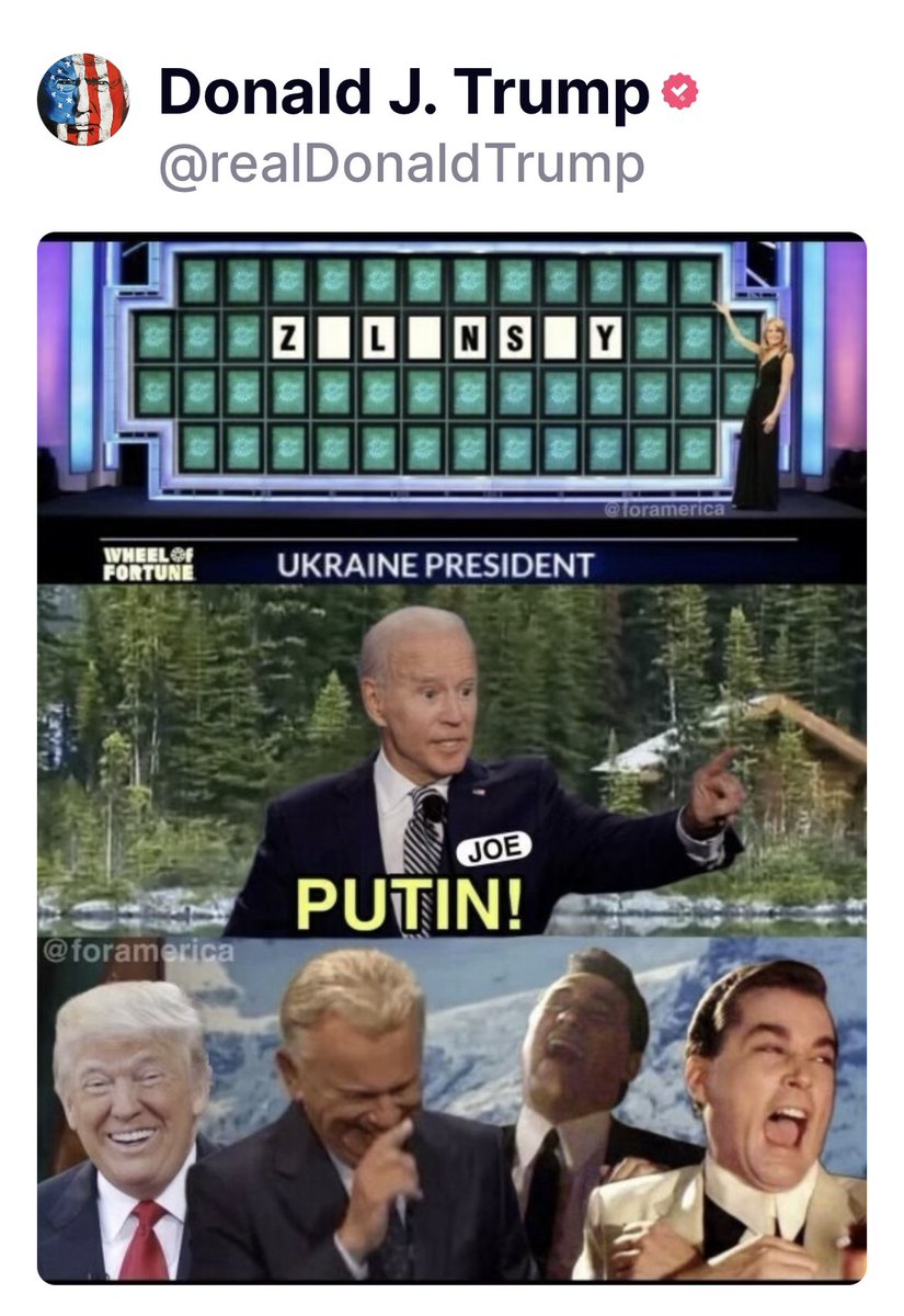 catturd2's tweet photo. Trump just posted this on Truth - 😂 https://t.co/WVC245eNCF