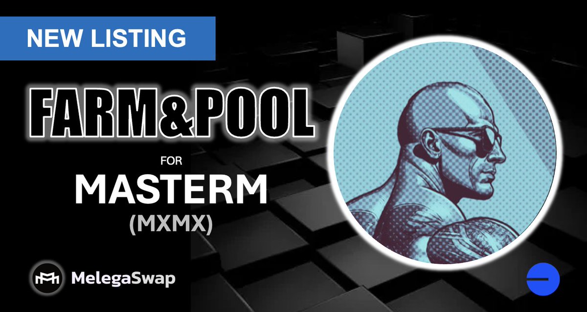 meleganews's tweet photo. 🔥HOT NEW LISTING #BaseChain
💎MASTERM (MXMX)
Farm & Pool on MelegaSwap
✅Stake $WETH- $MXMX LP Tokens
🤑Earn $MARCO
👉https://t.co/FscLBAD1ps
✅Stake $MARCO
🤑Earn $MXMX
👉https://t.co/Nu2s0P4jGr
ℹ️https://t.co/NmkvSjYEeb
💰It's time to fill your bags
#melegaswap #MXMX https://t.co/icpIsUwfIi