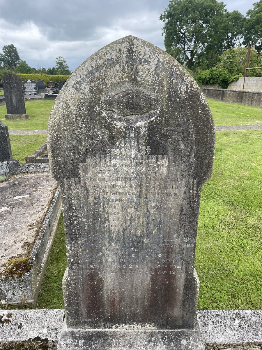 hilarybennmp's tweet photo. Just visited Holy Trinity Church in Clogh, Co. Fermanagh where my great, great grandfather Dr Thomas Graydon is remembered on the family gravestone.  He was born in Roslea in 1850 but, like so many others, emigrated to the United States where he died in 1900, age 49. https://t.co/SDu4bzeC1o