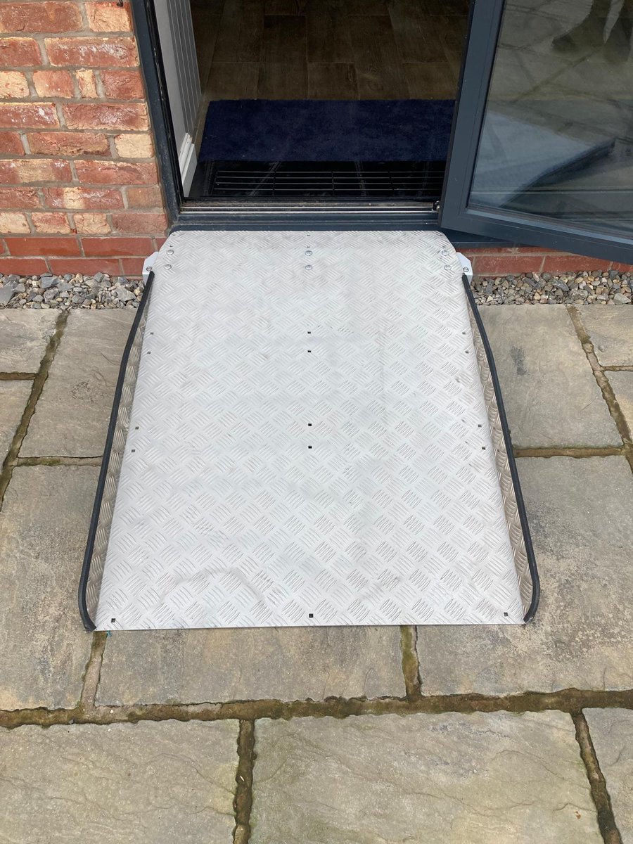 Rksot's tweet photo. Our technical support, Mike, installed some lovely ramping to a property in Frodsham this morning. 

Now our customer can enter and leave their property much more easily. 

#mobility #disabilityawareness #occupationaltherapy #metalramp https://t.co/MX0OA2UuCy