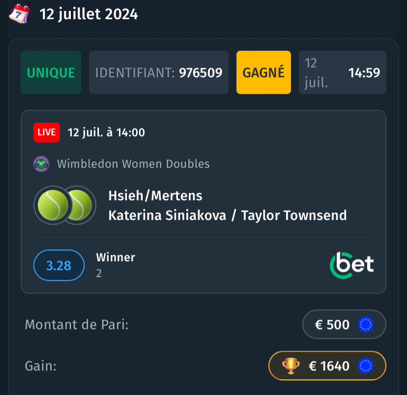 cyril59777's tweet photo. Avec l’indication gagné c’est encore plus beau ! Et alcaraz fait le job pour la fin du combi !!

Quelle semaine de folie !! 

Pour fêter ça je vais offrir une place dans le télégram sur un simple tirage au sort !

Pour ça il faut être abonné + ❤️ + 🔄

A vous de voir si ça vous chauffe 

#TeamParieur