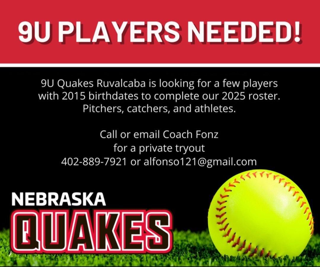 Nebraska Quakes - Ruvalcaba 9U (@cfonz21) on Twitter photo 