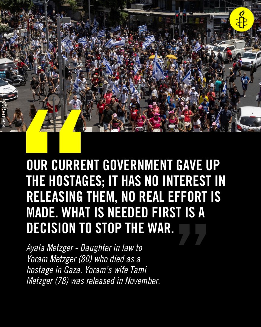 In recent weeks, tens of thousands of people have taken to the streets across Israel demanding that the Israeli authorities agree a ceasefire agreement and negotiate the release of hostages. Families of hostages are continuing their march from Tel Aviv to Jerusalem today.