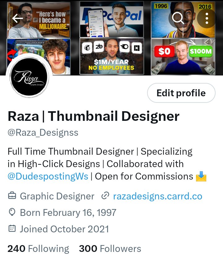 Raza | Thumbnail Designer tweet media