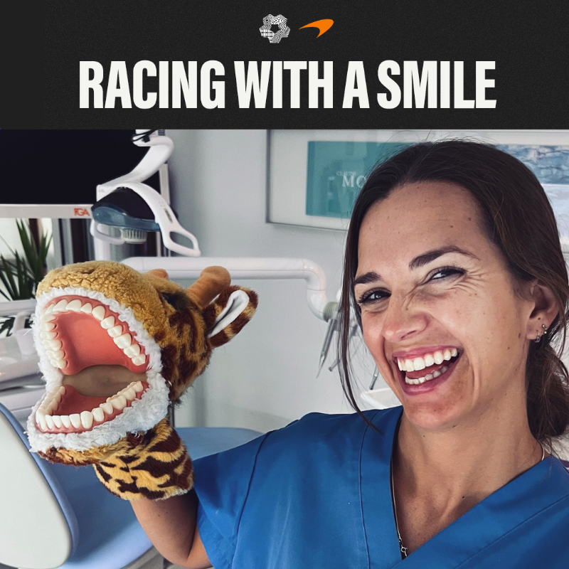 McLarenXE's tweet photo. Whether it's in the dentists' chair or the driving seat, Cristina Gutiérrez knows how to put smiles on faces. 😁

Read more about her fascinating double life! 👇

#HydroXPrix