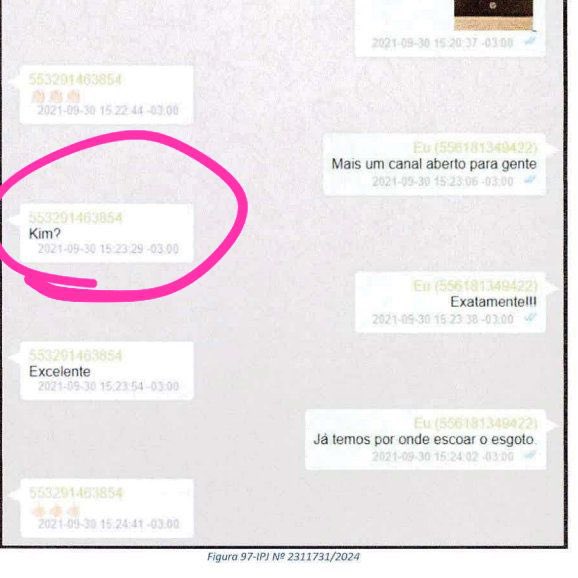 demori's tweet photo. Do inquérito da PF sobre Abin Paralela. Kim tem sorte de morar fora do país. Ao menos desvendamos a mágica de seus tão saudados “dossiês”: era a gente que tava pagando com nossos impostos. https://t.co/OWZmYYCgiL