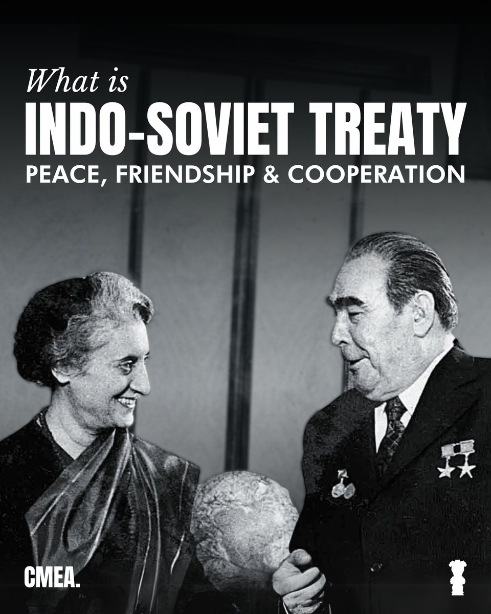 CoveringMea's tweet image. On August 9, 1971, India entered into perhaps its most influential accord of the 20th century when India’s Foreign Minister Swaran Singh signed the Indo-Soviet #Treaty of Peace, Friendship, and Cooperation with his Soviet counterpart, Mr. Andrei Andreyevich Gromyko, in New Delhi.