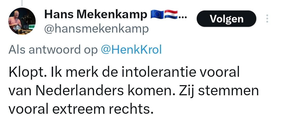 BertvanVondel's tweet photo. Henk Krol constateert dat de #tolerantie voor homo's onder de jeugd afneemt. Volgens @hansmekenkamp komt dat vooral door #Nederlanders die #rechts zijn. Zal deze dombo dit kunnen onderbouwen? #homo #jeugd #afname #tolerantie https://t.co/4EyuFSr1WC