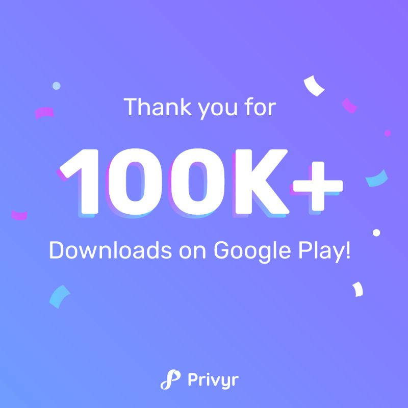 privyrs's tweet photo. 🎉 Privyr has more than 100k downloads on Google Play Store! 🙌

Thanks for being a part of our amazing community and helping us reach this milestone. Here's to the next 100k! 💪 https://t.co/uCt2D32XYj