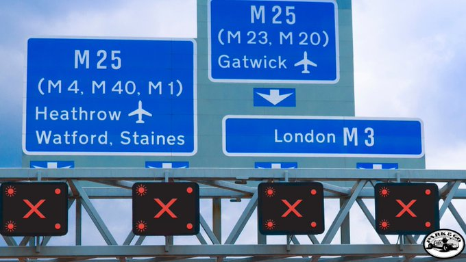 parkandgo's tweet photo. The third planned closure of the M25 between J10 and J11 means the motorway will be closed in both directions from 9pm tonight, Friday 12th July to 6am on Monday 15th July. Travelling to Gatwick or Heathrow this weekend ? Allow more time for your journey.
https://t.co/hRFvFbwgvt https://t.co/O67UkVKKQo