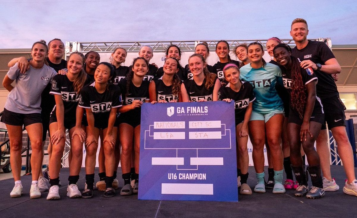 STA_Soccer's tweet photo. FINAL 4 BOUND ❤️
Huge congratulations to our 2008 @GAcademyLeague team who advance to today’s National Championship semi final after overcoming last year’s winners yesterday in a thrilling come from behind victory 🥹👏🏻
#staproud https://t.co/7b7FRGg7Em