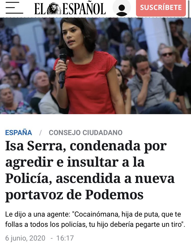 sueciasski's tweet photo. #ULTIMAHORA “Cocainómana, hija de puta, que te follas a todos los policías, tu hijo debería pegarte un tiro” ISA SERRA, feminista y delincuente condenada de #PODEMOS, SOCIA de María Guardiola del #PP de Extremadura: “Tiendo mi mano y puentes a pactar con #PSOE y #PODEMOS” https://t.co/kGrWEcaUww