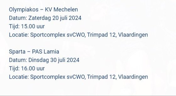 Nikosmokos's tweet photo. 📢 Φιλικό με τη @kvmechelen θα δώσει ο @olympiacosfc στις 20/7 στο προπονητικό κέντρο CWO Vlaardingen* με σέντρα στις 16:00  (Ελλάδας) 

30/7 Ο @pas_lamia_1964 θα αντιμετωπίσει στο ίδιο γήπεδο την @SpartaRotterdam στις 17:00 (Ελλάδας) https://t.co/LnrivNTAP7