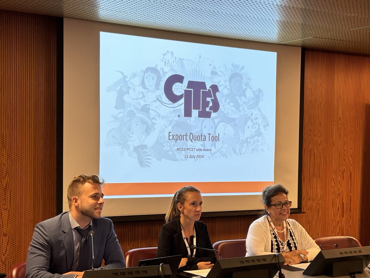 CITES's tweet image. New #CITES Export Quota Tool presented at the joint #PC27 🌱 and #AC33 🐾 session! 

This tool launching soon will allow governments to upload their nationally established export quotas directly on the CITES website. ✅

👀 More on @CITES export quotas: cites.org/eng/resources/…