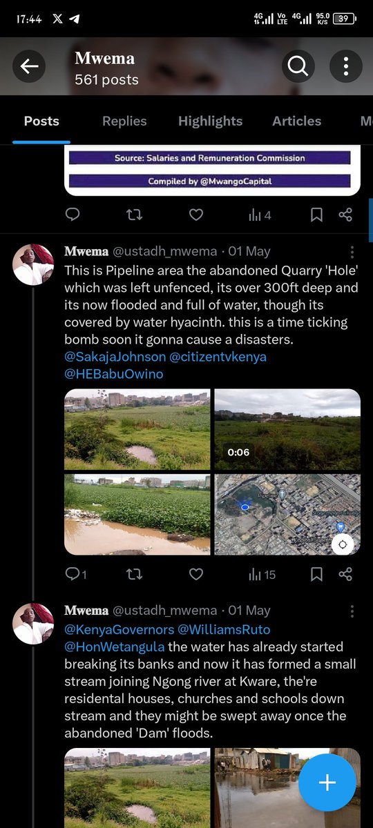 ππ°ππ¦π (@ustadh_mwema) on Twitter photo A while back I posted about the same Abandoned quarry in Kware but all turned a blind eye on me. Sasa Kimewaramba, anguka nalo! <a href="/SakajaJohnson/">Sakaja Arthur Johnson</a> <a href="/MMawathe/">Musili Mawathe</a> <a href="/citizentvkenya/">Citizen TV Kenya</a> <a href="/HEBabuOwino/">Babu Owino</a> <a href="/KenyaGovernors/">Council of Governors</a> A while back I posted about the same Abandoned quarry in Kware but all turned a blind eye on me. Sasa Kimewaramba, anguka nalo! <a href="/SakajaJohnson/">Sakaja Arthur Johnson</a> <a href="/MMawathe/">Musili Mawathe</a> <a href="/citizentvkenya/">Citizen TV Kenya</a> <a href="/HEBabuOwino/">Babu Owino</a> <a href="/KenyaGovernors/">Council of Governors</a>