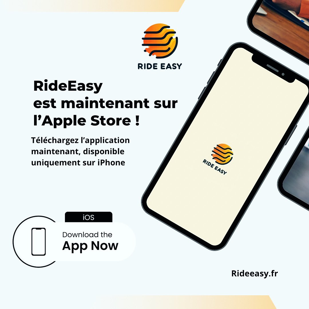 🚖 RideEasy est maintenant sur l’Apple Store ! 🚖

Chauffeurs, profitez de notre offre exceptionnelle : un abonnement à 49,99 €/mois avec les trois premiers mois offerts. Rejoignez RideEasy et bénéficiez de 100 % de vos gains. Téléchargez l’application maintenant, disponible