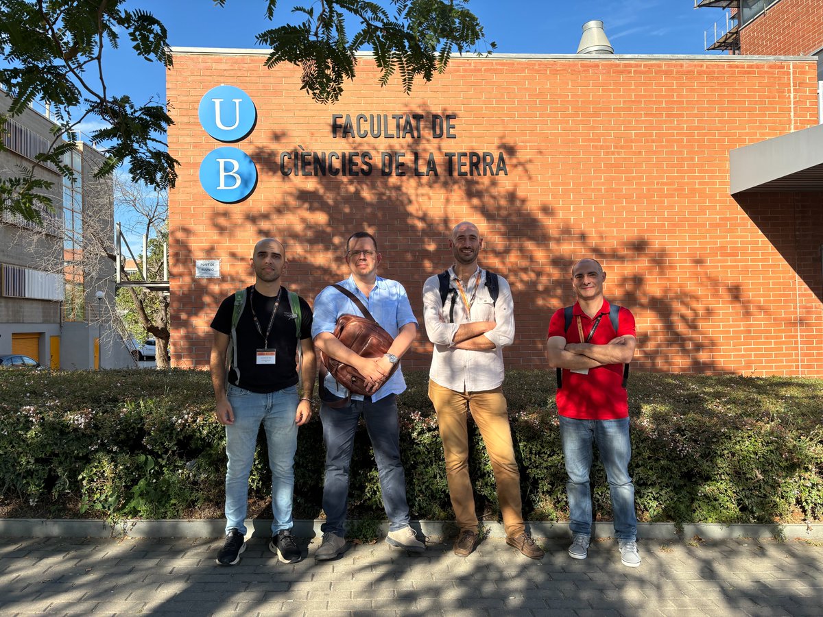 DFT_UniBologna's tweet photo. Viola G. @transtension, Vignaroli G. @GianlucaVignar1, Del Sole L. @leo_delsole and Asti R. of the DFT group at the DRT Conference in Barcelona presenting on #fault architecture, active and #seismogenic faulting and fault #dating" @DRTBarcelona24 https://t.co/C0ph3c4pJK
