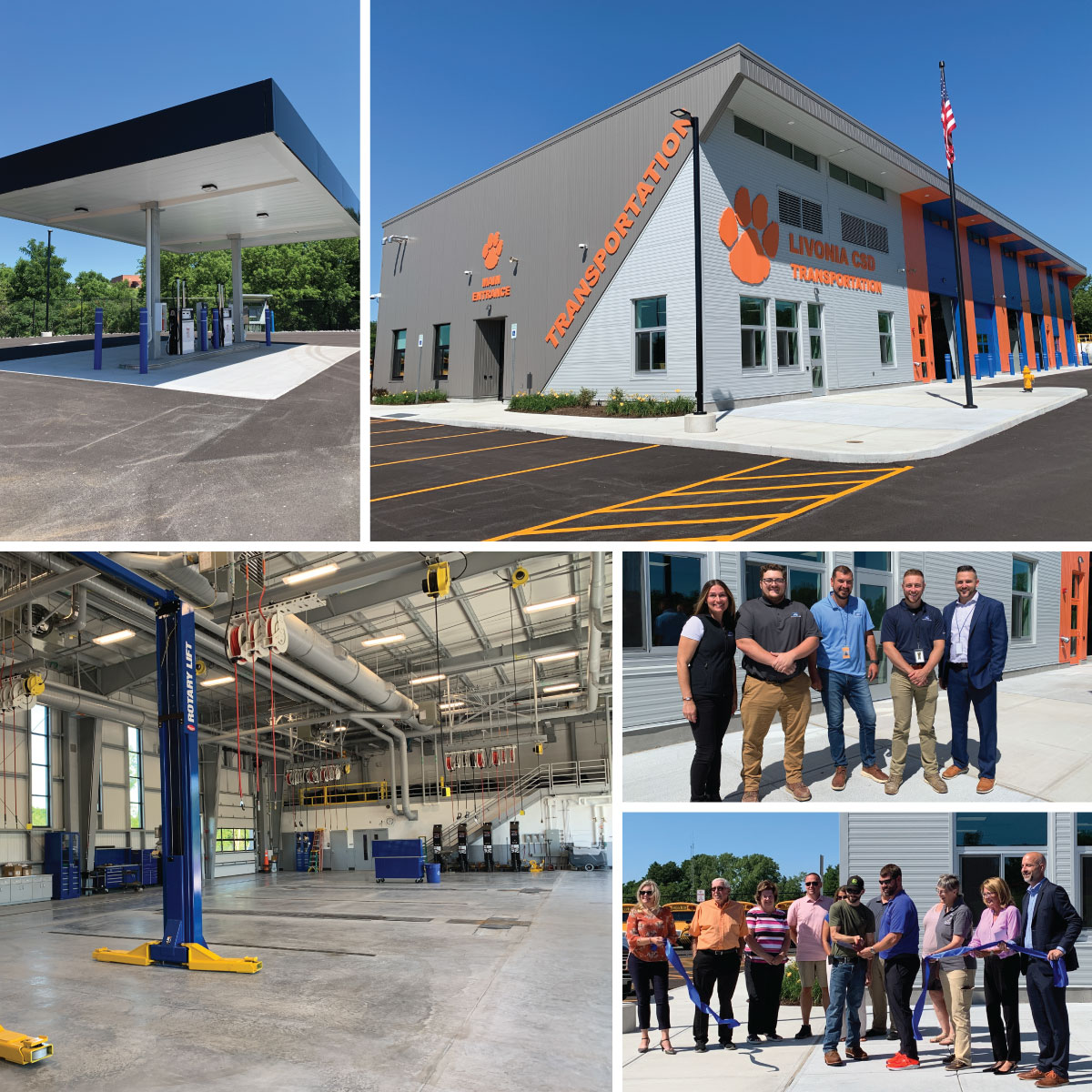 CampusCMG's tweet photo. Last week, Campus participated in the ribbon cutting ceremony for the @livoniacsd Transportation Building. This marked the completion of the first of multiple phases for the District’s Capital Project 2024.

Congrats to the entire project team! #capitalproject https://t.co/IPFzbEYW4r