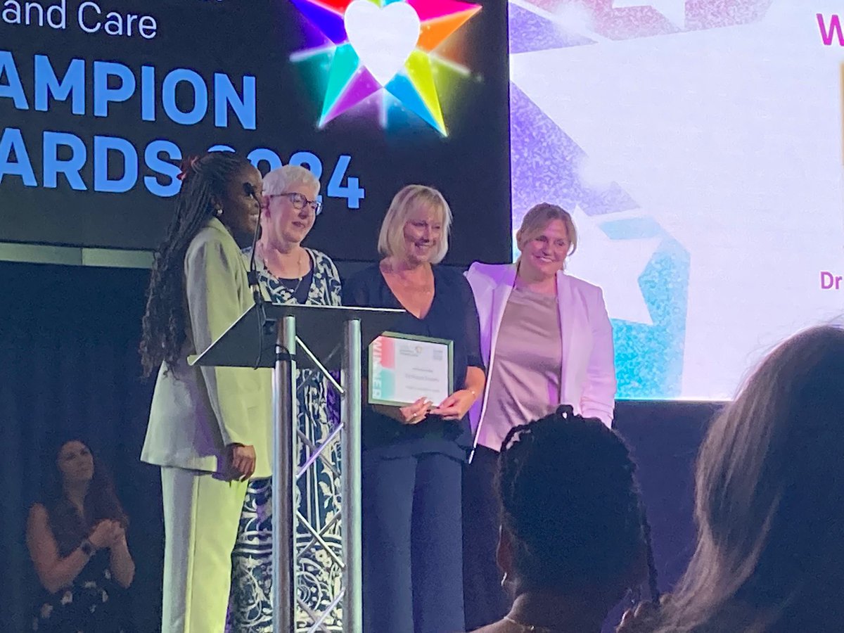 We are thrilled to announce that our founder and former director, Dr Maeve Keaney, won The Lifetime Achievement Award at @GMchampions2024 Maeve is an inspiration, who has made a difference to the lives of hundreds of refugee healthcare professionals &amp; to our healthcare system 🥳