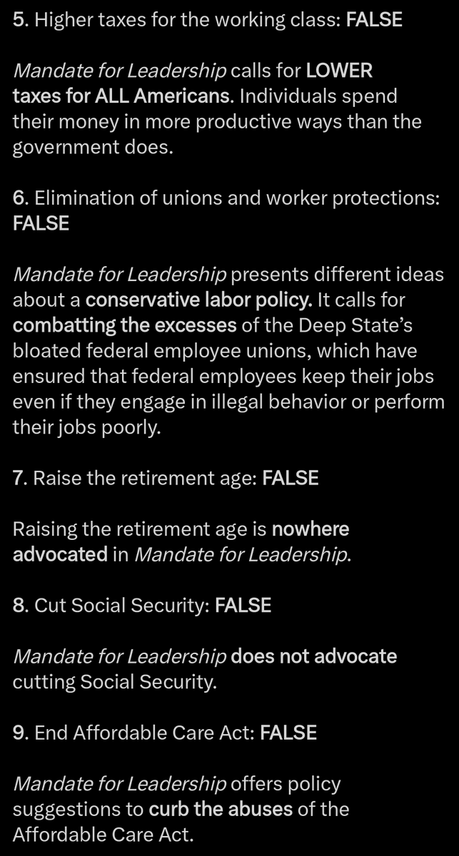 LPPAorg's tweet photo. LIBERTARIAN RESPONSE TO PROJECT 2025

1. End no fault divorce: Marriage is a contract between two consenting adults. Government should not be a party to the institution of marriage, and to the extent they are now, as with any contract, the parties should be allowed to terminate the contract in accordance to the terms within.

2. Complete ban on abortions without exceptions: While Libertarians are split on the abortion, we all agree that government should not be funding abortion or abortion providers, nor any alternatives to abortion.

3. Ban Contraceptives: Contraceptives are the choice of the individual and should not be banned.

4. Additional tax breaks for corporations and the 1%: Taxes should be 0% for ALL AMERICANS. The government didn’t earn that money, they have no right to take it at the barrel of a gun.

5. Higher taxes for the working class: The working class always pays higher tax rates, the tax system is set up to minimize the amount of deductions for employees while writing in loop holes for those with the money and assets to exploit them. The most fair and only acceptable tax rate is 0%.

6. Elimination of unions and worker protections: Abolish all public sector unions, full stop. Abolish laws that force businesses to employ union workers or allow their employees to unionize. Workers have the right to come together and collectively bargain, if they so choose, but business owners have the right to decline to bargain with a group.

7. Raise the retirement age: Government wouldn’t need to set a retirement age if they didn’t involve themselves in healthcare for seniors and create the insolvent social security system. As it stands these are a giant burden on the working taxpayers and is a giant wealth transfer from younger generations trying to get started in life and start families to those who have had their entire lives to responsibly save for retirement. Allow individuals to decide the course of their own retirement.

8. Cut social security: Abolish social security. The system is insolvent and at some point will quit functioning without either massively cutting benefits, raising taxes to pay for it, printing money to cover the promised benefit resulting in a back door reduction in benefits, or all of the above. You have the responsibility to save for your old age.

9. End Affordable Care Act: Yes. Afuera. Out. Completely gone. Preferably with most other government interference in the market for medical services. Insurance prices have gone insane since it passed and makes buying insurance on the open market incredibly expensive. Republicans have had their chance to end this institution and failed.

10. Raise prescription drug prices: Competition and innovation will lower prices. Allow doctors and patients the right to try different drugs for different ailments with informed consent. Get the government out of creating legal monopolies on drugs and restricting access.

11. Eliminate the Department of Education: Yes! Abolish the Department of Education on Day 1! We do not want any of its powers relocated to any other department. The entire concept of arbitrary one-size-fits-all education is absolutely moronic.

12. Use public taxpayer money for private religious schools: Taxation is theft. No amount of schooling should be paid for using stolen money, it shouldn’t have been stolen in the first place.

13. Teach Christian religious beliefs in public schools: Schools should teach whatever curriculum the parents and the teachers come to an agreement upon, if that involves religion: so be it.

14. End free and discounted school lunch programs: End all forms of welfare. All they accomplish is kneecapping the efforts of more effective private charities.

15. End civil rights and DEI protections in government: All positions should be based upon merit and results. Project 2025 is cowardly and will not end it outright.

Continued below 👇