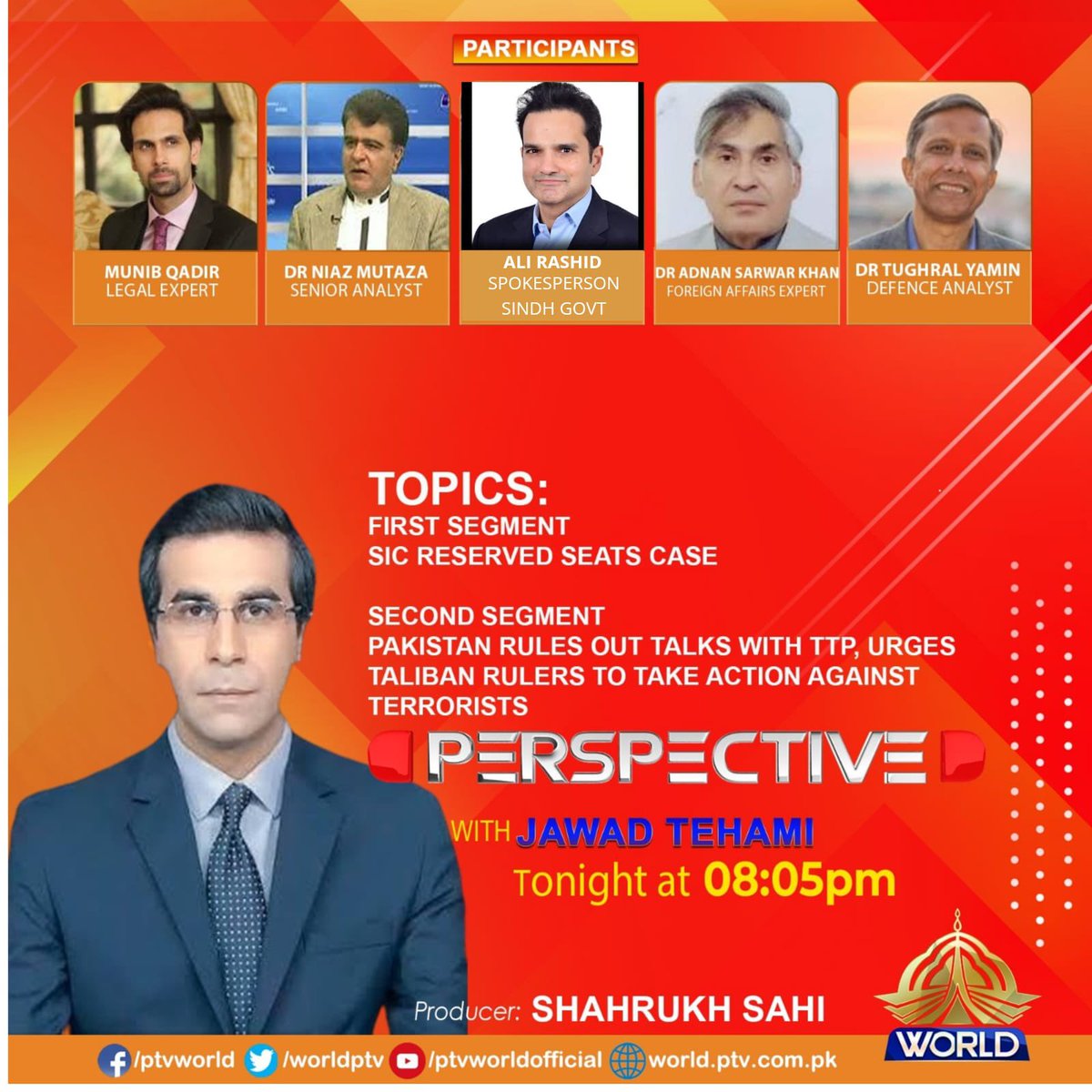 Live in PTV World at 8pm #PPP