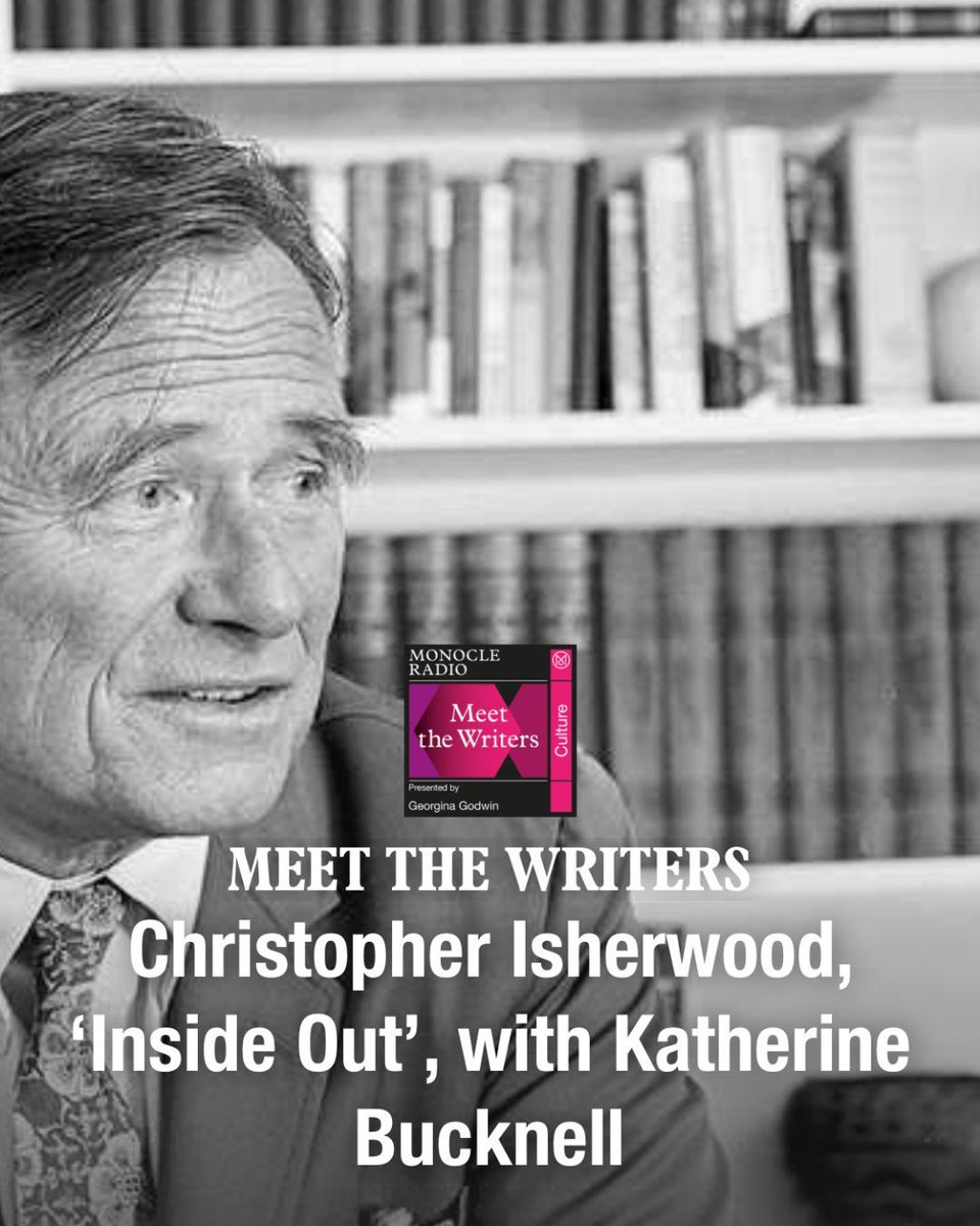 Hear Katherine Bucknell discuss her biography CHRISTOPHER ISHERWOOD INSIDE OUT on the Monocle Radio podcast MEET THE WRITERS. Released July 7, 2024: buff.ly/3XTdyC6#MeetTh… <a href="/chattobooks/">Chatto&Windus</a> <a href="/vintagebooks/">Vintage Books</a> <a href="/fsgbooks/">Farrar,Straus&Giroux</a> #katherinebucknell #monocleradio