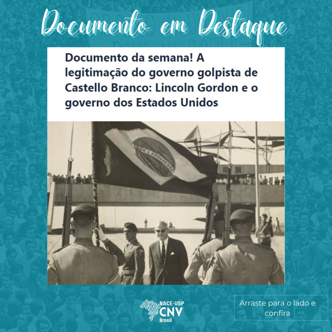 Nacecnvbrasil's tweet photo. Confira a análise do papel dos EUA no Golpe de 1964, com destaque para o apoio logístico e econômico ao governo militar e a influência do embaixador Lincoln Gordon. 📷
Link: https://t.co/QRJGAe4SLy 📷

 #HistóriaDoBrasil #GolpeDe1964 #DocumentosHistóricos #NACECNVBrasil https://t.co/arrLD1gWcB