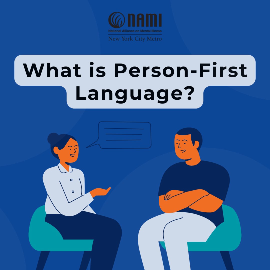 NAMINYCMetro's tweet image. Labels and adjectives can be alienating and harmful. It is important we support the lived experiences of our peers by using #PersonFirstLanguage instead.