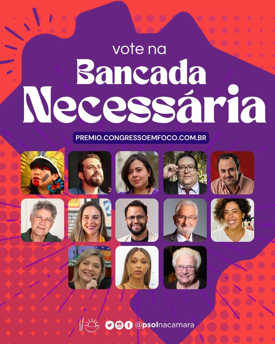 psol50's tweet photo. 🗣 VOTE NA BANCADA MAIS COMBATIVA DA CÂMARA!
A Bancada do PSOL está concorrendo aos melhores do Congresso Nacional pelo voto popular. Acesse https://t.co/Gk0wc0yq5B, procure por PSOL e vote nos deputados e deputadas dessa bancada necessária! ☀️ https://t.co/gFtfdQmESW
