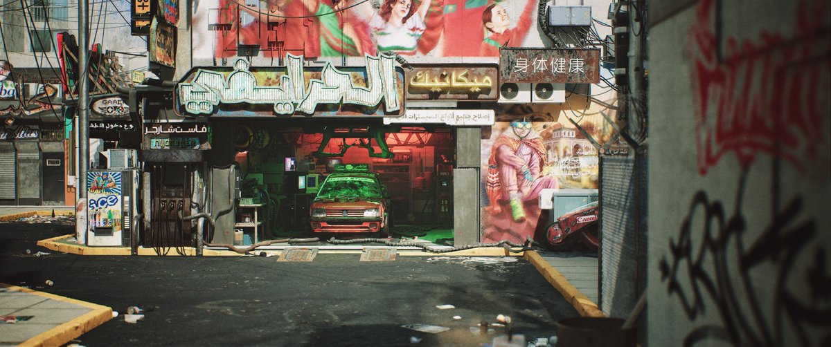 Hrayfi Shop: A Futuristic Vision Made With Unreal Engine 5 via <a href="/artstationhq/">ArtStation.com</a> artstation.com/artwork/qe82kN 

#UnrealEngine #UE5 #Casablanca2090 #EnvironmentArt #UnrealEngineCommunity