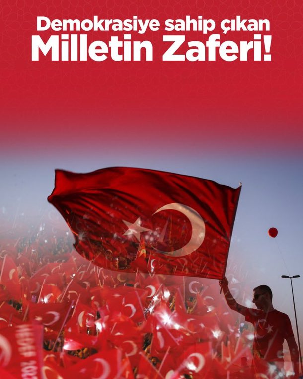 15 Temmuz Demokrasi ve Milli Birlik Günü
 #MilletinZaferi 🇹🇷🇹🇷🇹🇷