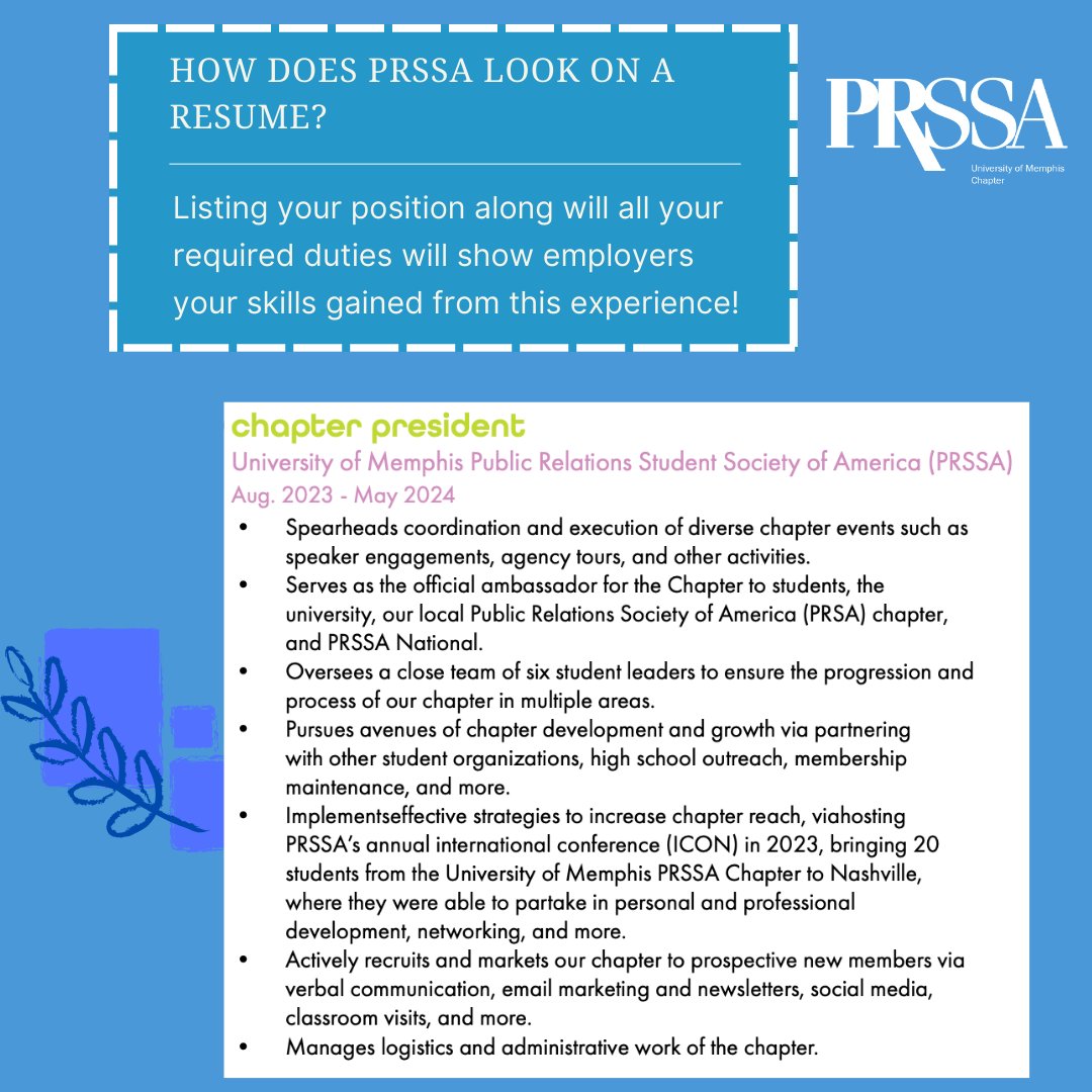 UofM PRSSA tweet media
