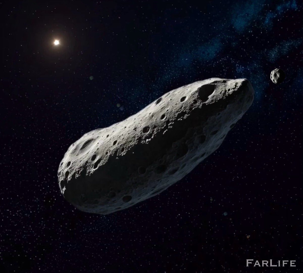 FarLife1's tweet photo. What would you name this asteroid? https://t.co/XU3XdM4lGY