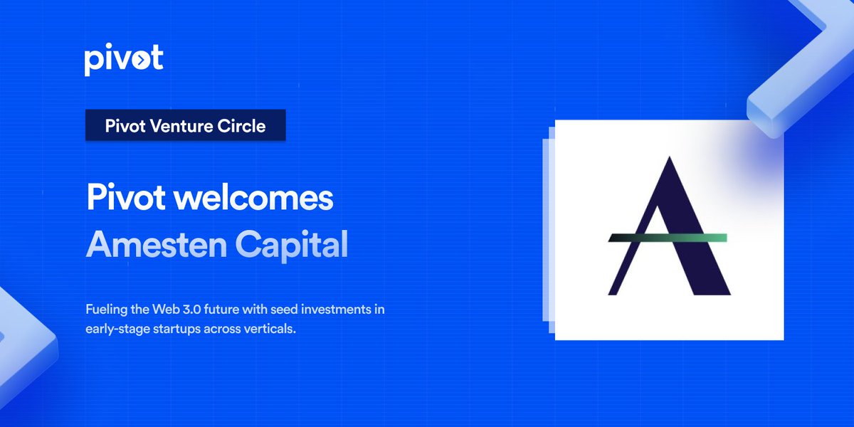 ⚡️Welcome Amesten Capital to the Pivot Venture Circle⚡️

✨We are excited to welcome <a href="/amestencapital/">Λ̶mesten Capital</a>  to the <a href="/pivotweb3/">Pivot Web3</a> Venture Circle. ✨

🚀 Amesten Capital specializes in seed investments in #earlystage startups across various verticals, fueling the #web3 future with