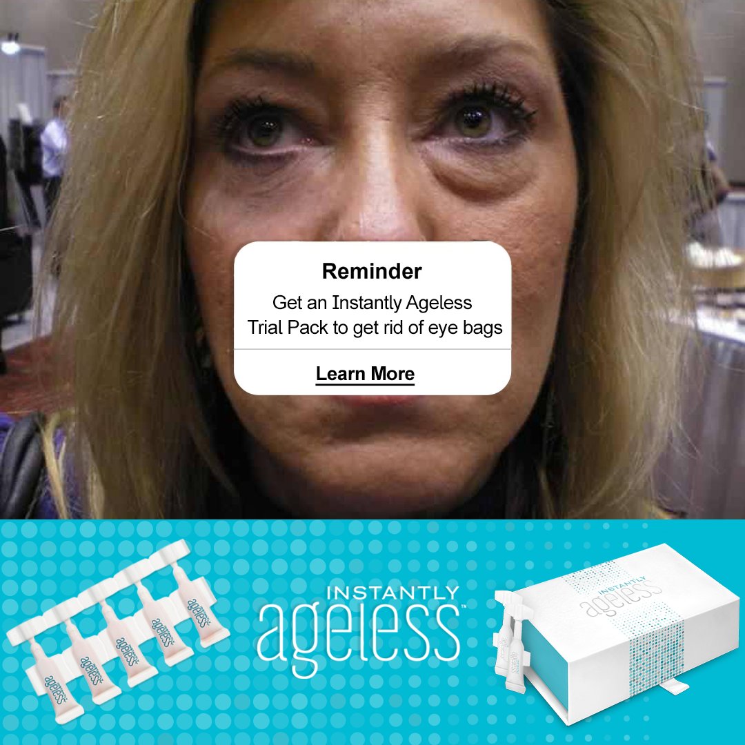 InstntlyAgeless's tweet photo. https://t.co/eN2KMmtvEc

In only TWO MINUTES, INSTANTLY AGELESS® dramatically reduces under eye bags, wrinkles, crows feet, large pores and gives you a younger, fresher look. 
Over 8 MILLION BOXES SOLD GLOBALLY. https://t.co/X5cbpZVWPY