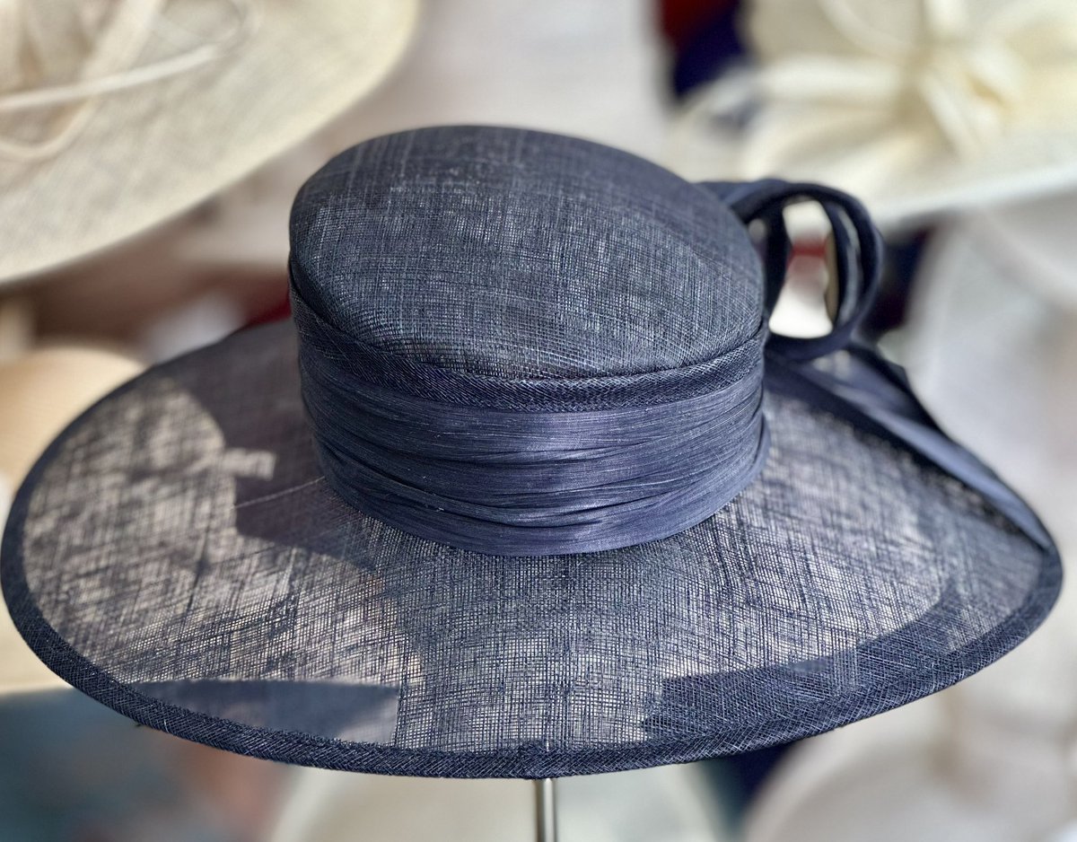 L_C_Millinery's tweet photo. Hat of the week
An elegant timeless navy hat trimmed with a twist of silk abaca
Sometimes simplicity says it all
Available to hire or purchase
Open Sat -Tues 10-5
#hatoftheweek #hat #hats #navy #navyhat #hatshop #hathireshop #luxuryhat #wallingforduk #louiseclairemillinery https://t.co/WdSbt3xMDs