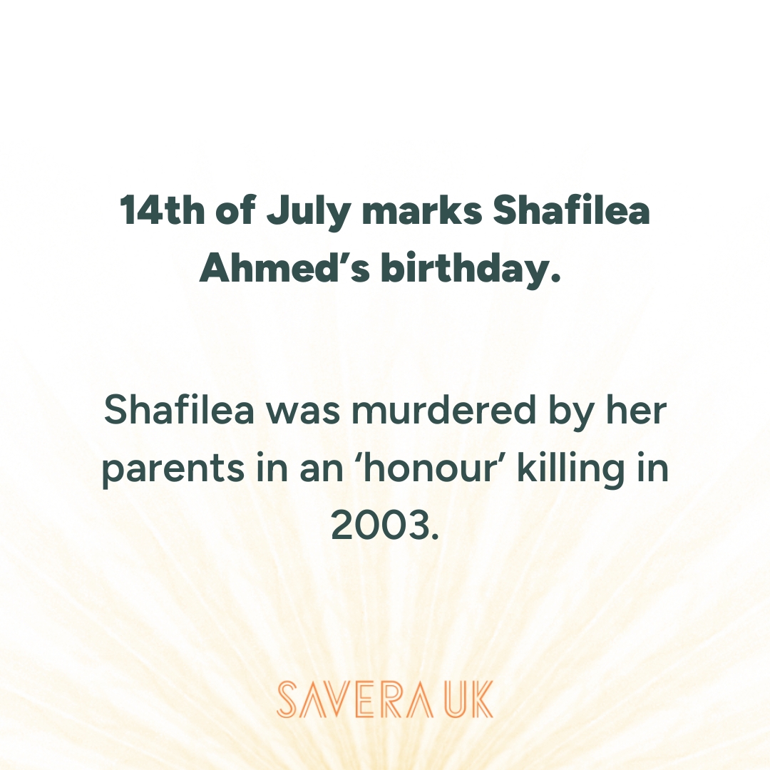 SaveraUK's tweet photo. This Sunday marks the official #DayofMemory.

Help us in our mission to end HBA &amp; harmful practices for good by sharing stories of 'honour' killing victims.

Follow us as we share the stories of Arash Ghorbani-Zarin, Banaz Mahmod, Laura Wilson, Heshu Jones and Samia Shahid. https://t.co/dVYAIq1Uhg