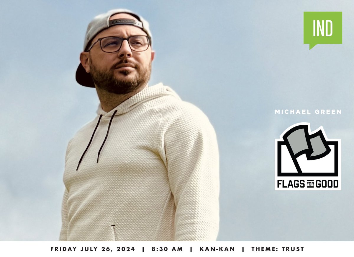 Save the date! Join us on Friday 7/26 to hear from Michael Green, the Founder of @flagsforgood. Michael, a self proclaimed flag nerd, will be presenting on his approach to running a flag company and helping us understand why flags are such powerful tools in our culture.