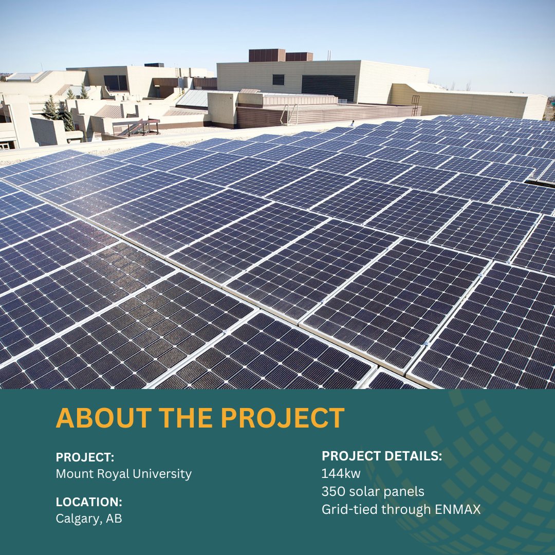 SkyFireEnergy's tweet photo. We loved working on this project at Mount Royal University in Calgary, AB.
Proud to be part of this journey and excited for more collaborations driving positive change! 🌍
#SkyFireEnergy #Calgary #YYC #YYCSolar #Kelowna #YLWSolar #YLW #YEG #YEGSolar #Edmonton #SolarEnergy https://t.co/13g8ZX80M2