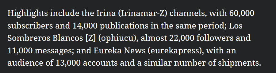 Після того, як ЄС заблокував роботу RT та Sputnik, росія перейшла на поширення дезінформації через Телеграм.

Як виявилося, мережею каналів у Іспанії та Латинській Америці, керує... посольство рф у Мадриді. Вже понад рік вони поширюють фейки та мають понад 100 тисяч підписників.