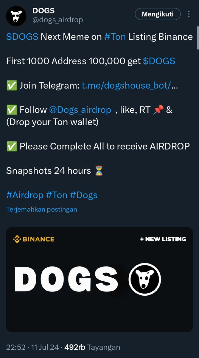 kecapsomay_'s tweet photo. @dogs_airdrop UQC8_3YeveQlhrfPdMk2w6UuyebsYLvZCmPyJbZ2bTC78DL2 https://t.co/O02UmHeJjt